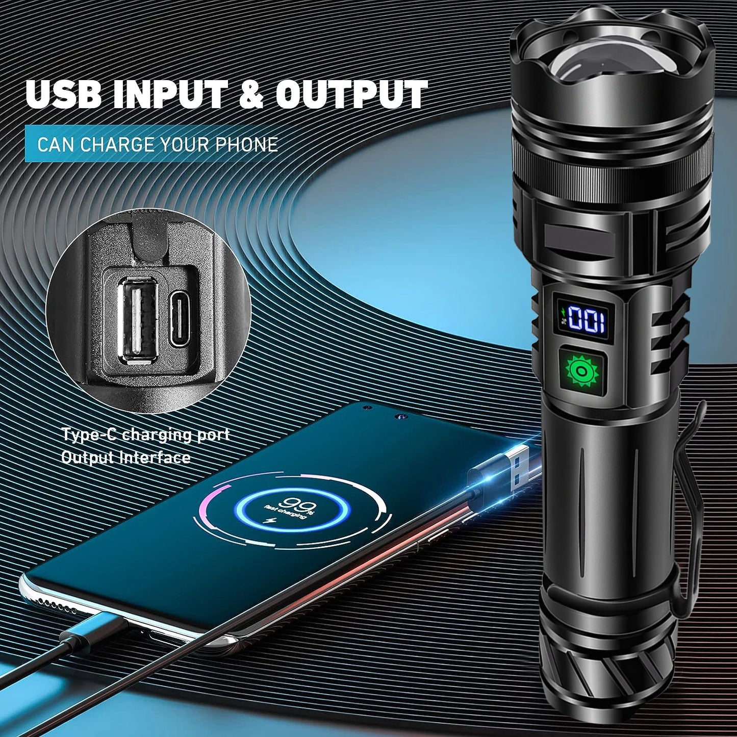 🔦Power Zoom Flashlight