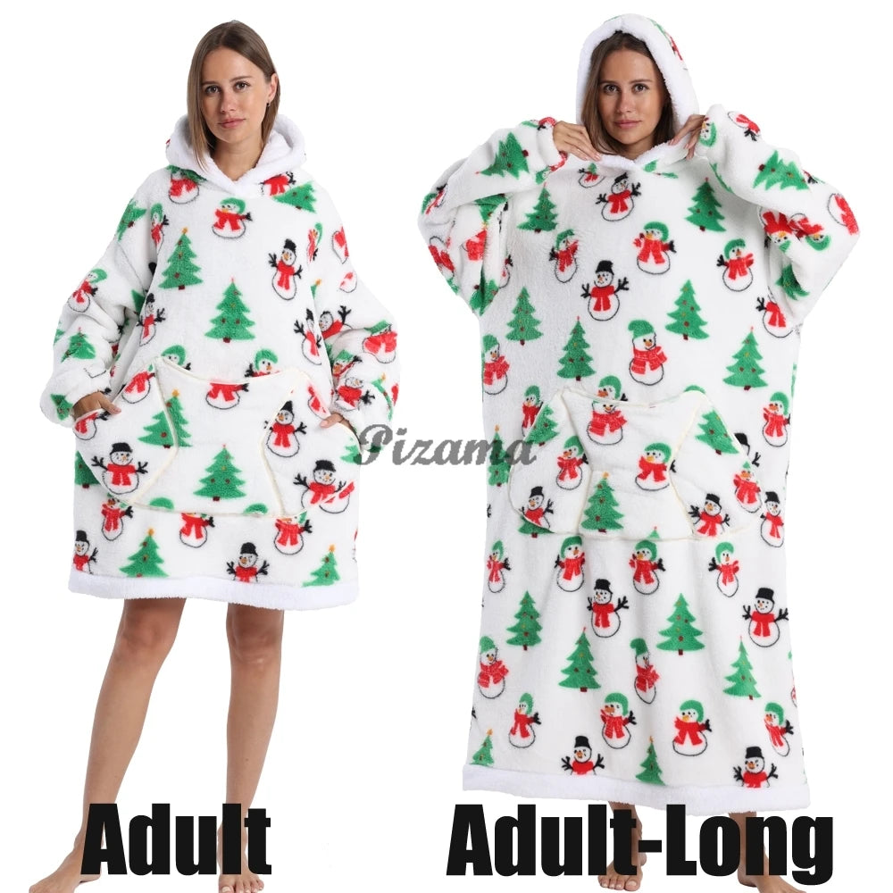Winter Warm Flannel Thick Christmas Women's