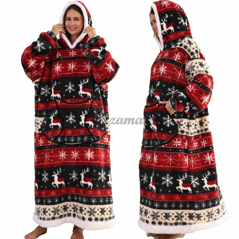 Winter Warm Flannel Thick Christmas Women's