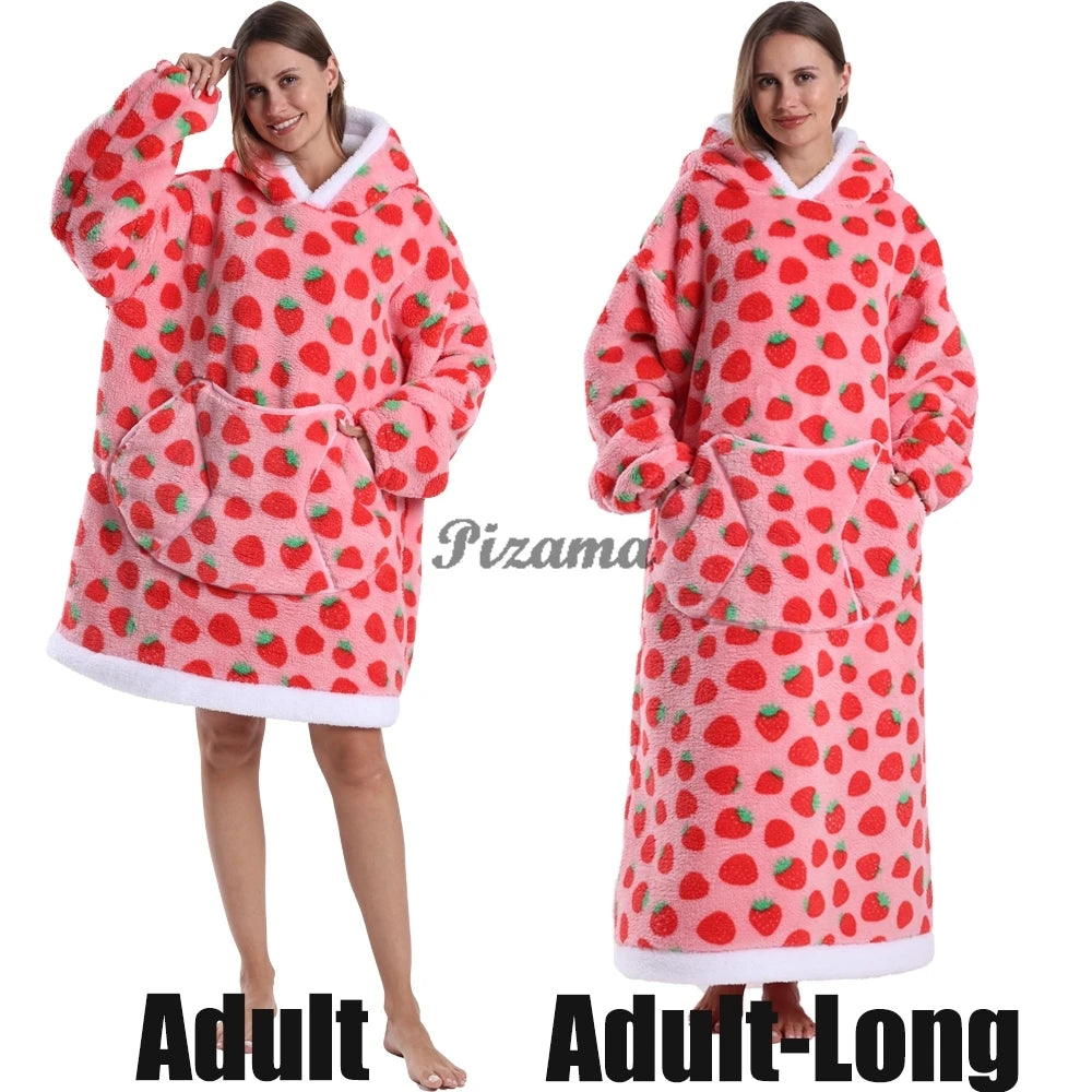 Winter Warm Flannel Thick Christmas Women's