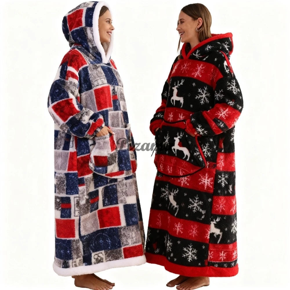 Winter Warm Flannel Thick Christmas Women's