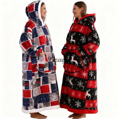 Winter Warm Flannel Thick Christmas Women's