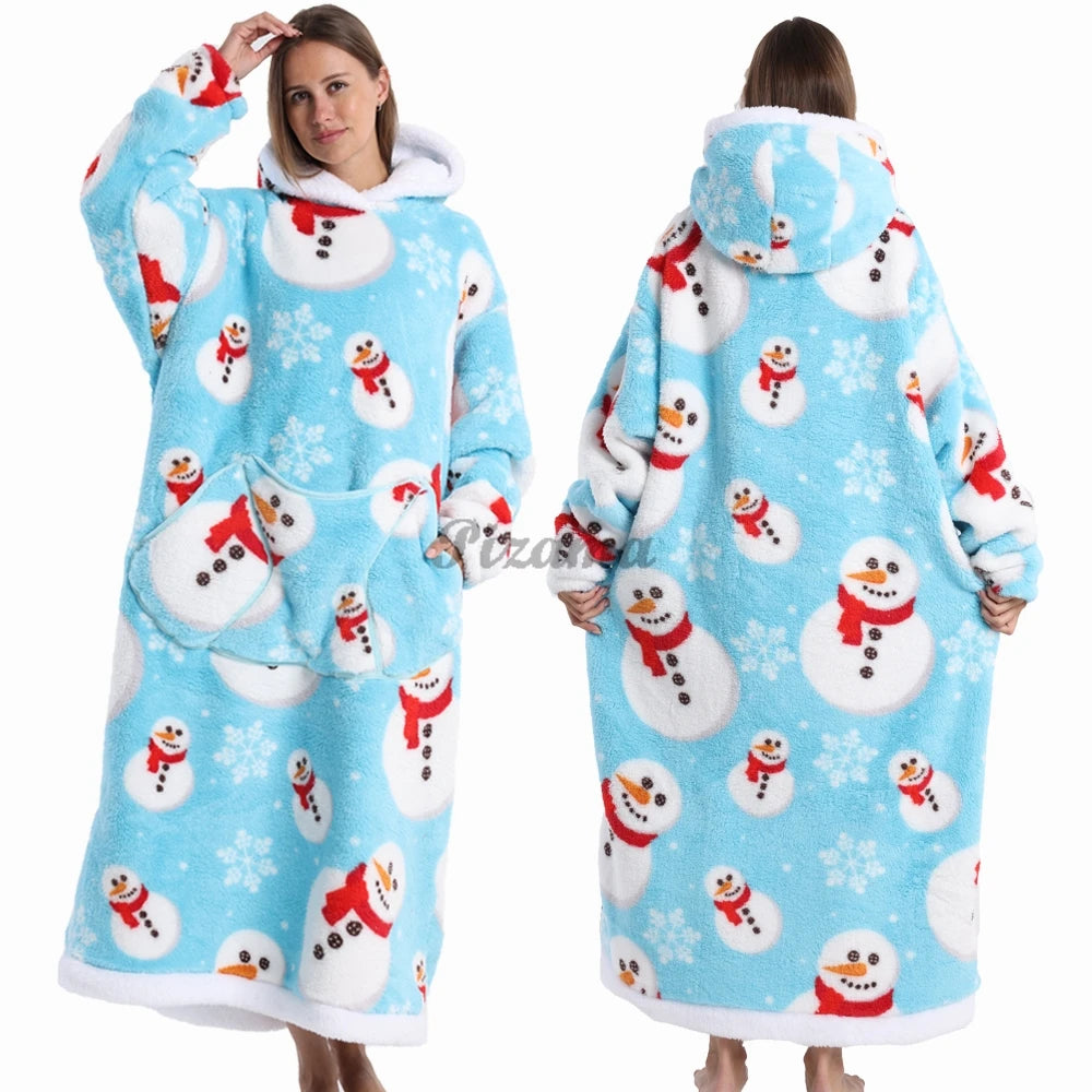 Winter Warm Flannel Thick Christmas Women's