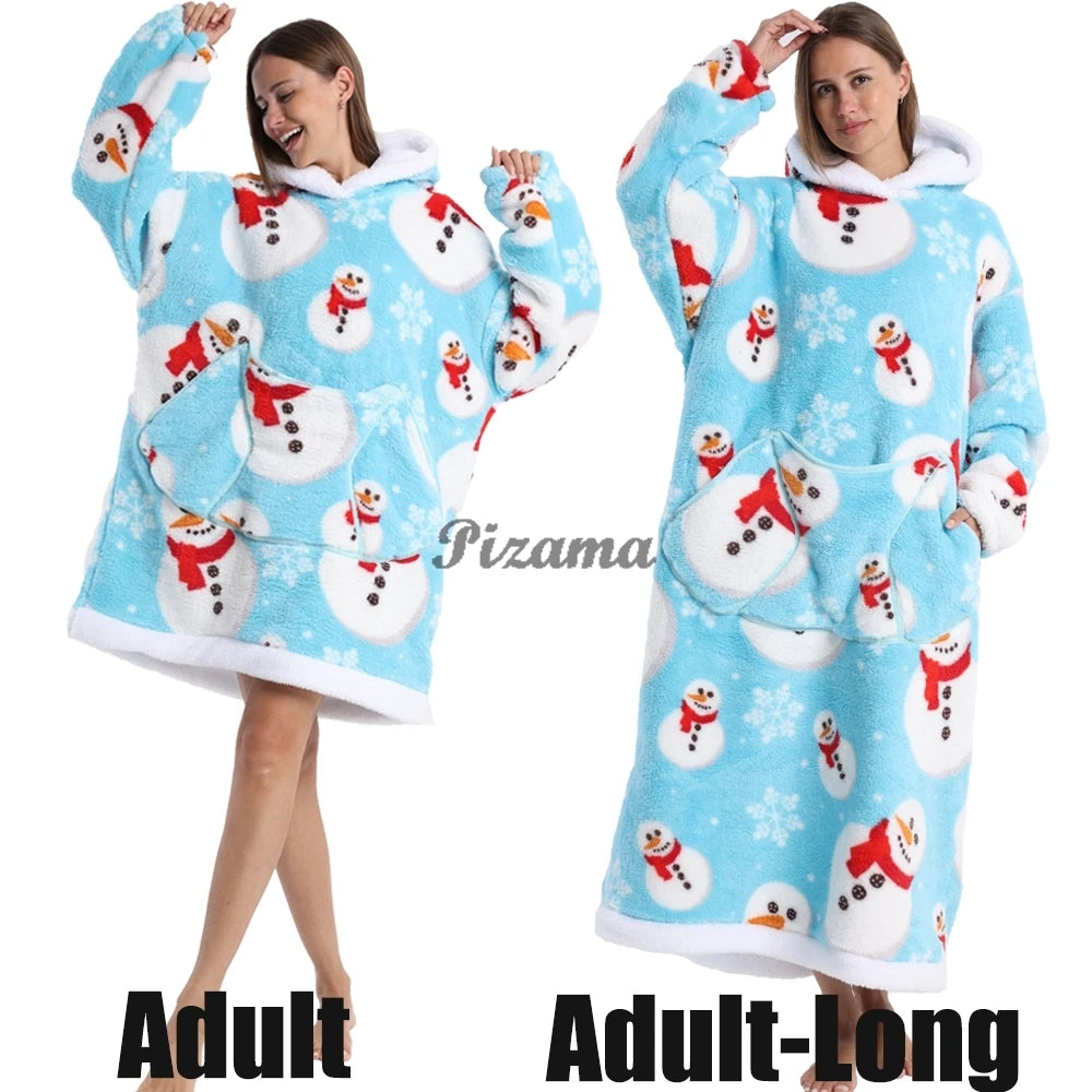 Winter Warm Flannel Thick Christmas Women's