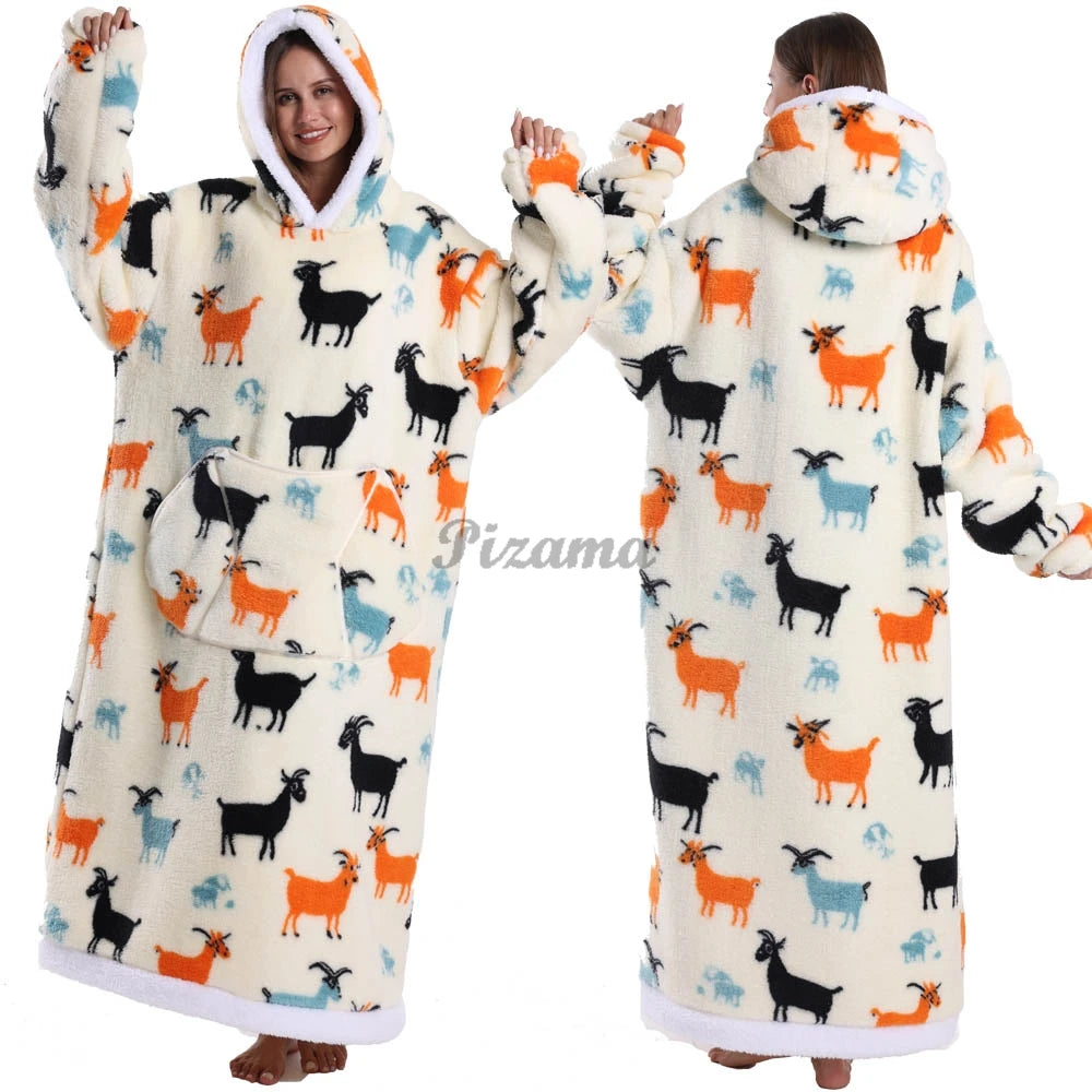 Winter Warm Flannel Thick Christmas Women's