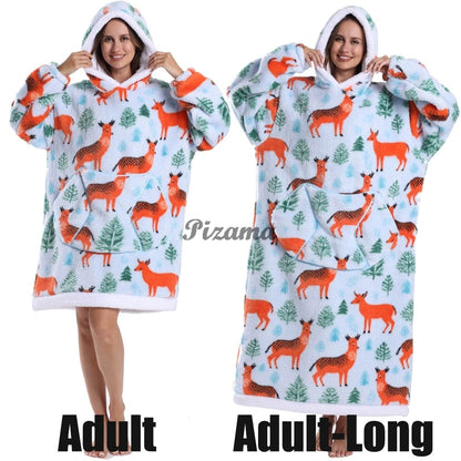 Winter Warm Flannel Thick Christmas Women's