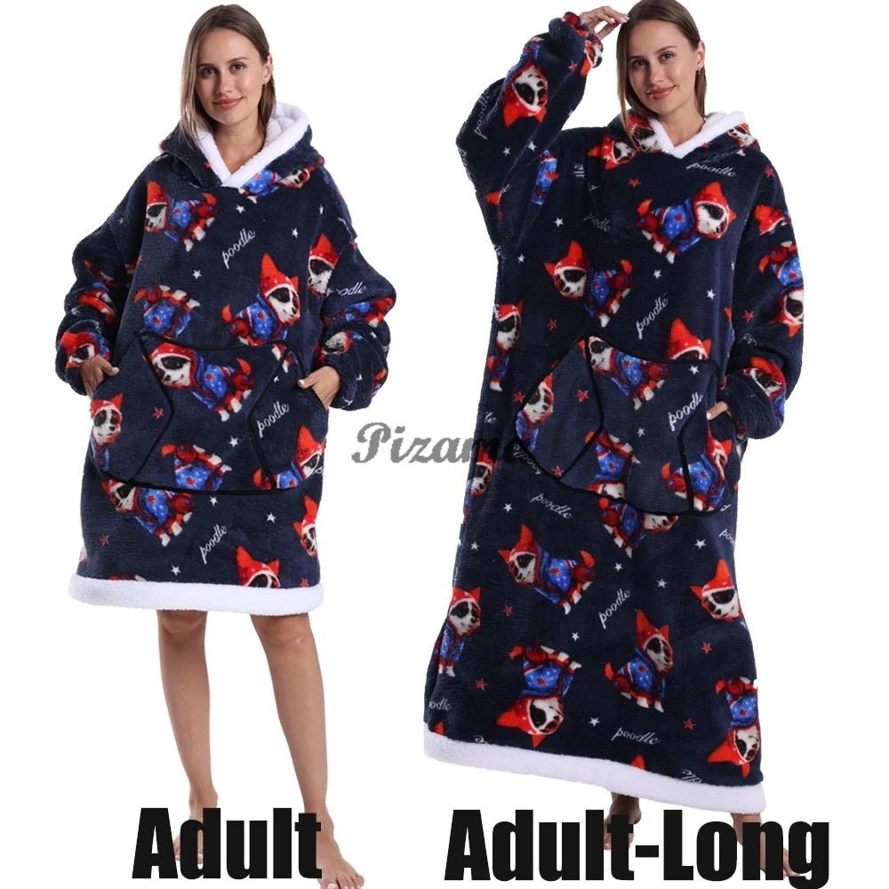 Winter Warm Flannel Thick Christmas Women's