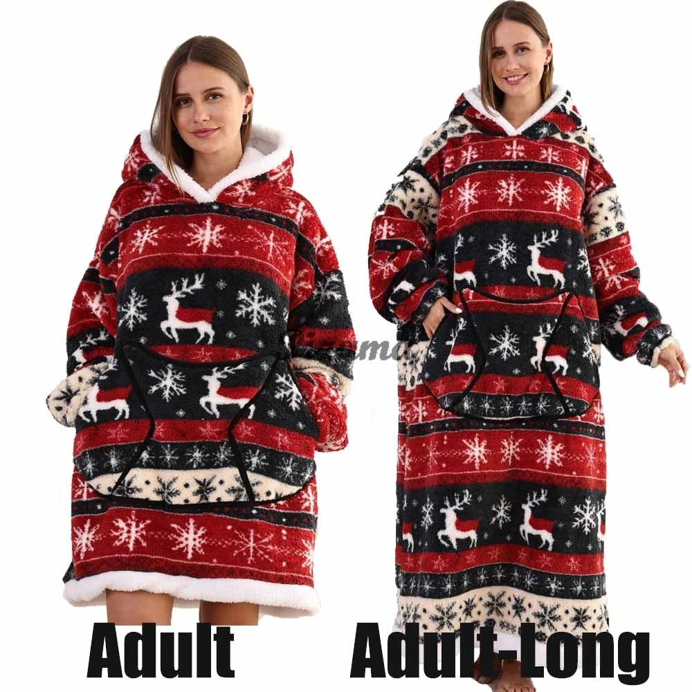 Winter Warm Flannel Thick Christmas Women's
