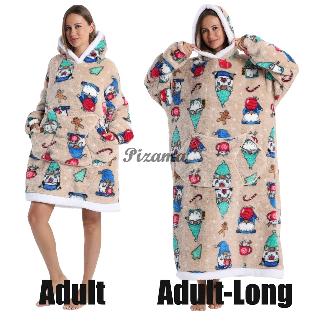 Winter Warm Flannel Thick Christmas Women's