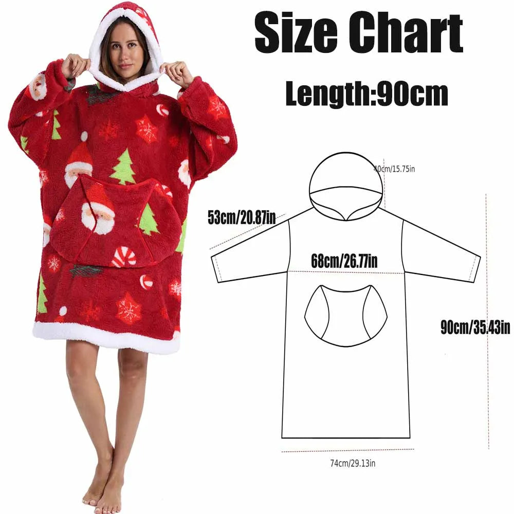 Winter Warm Flannel Thick Christmas Women's