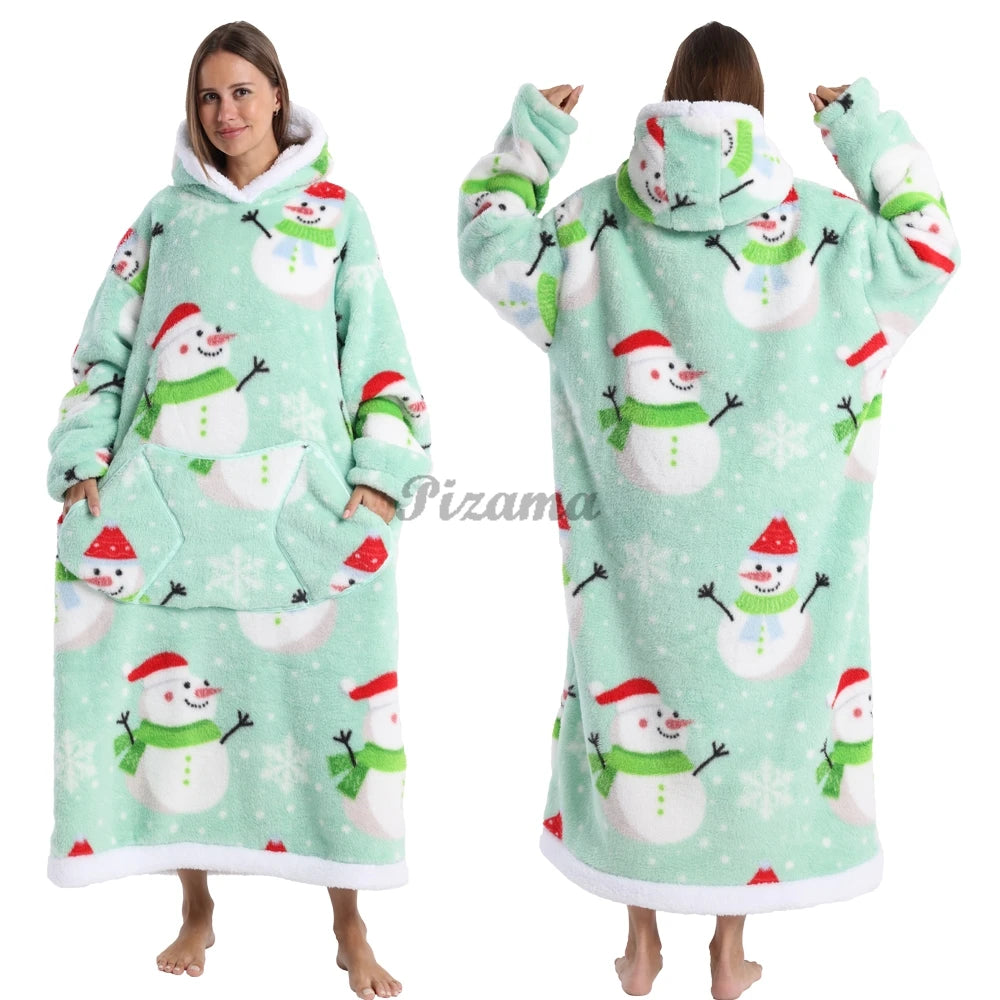 Winter Warm Flannel Thick Christmas Women's