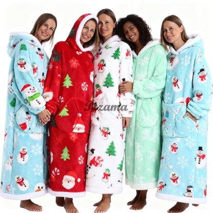 Winter Warm Flannel Thick Christmas Women's