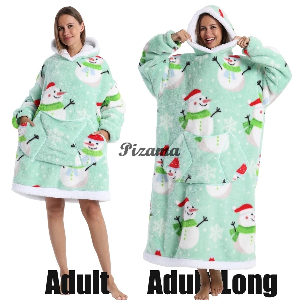 Winter Warm Flannel Thick Christmas Women's