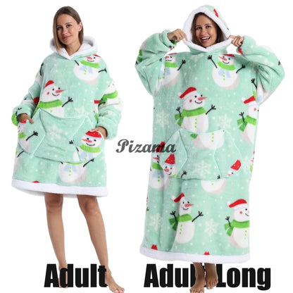 Winter Warm Flannel Thick Christmas Women's