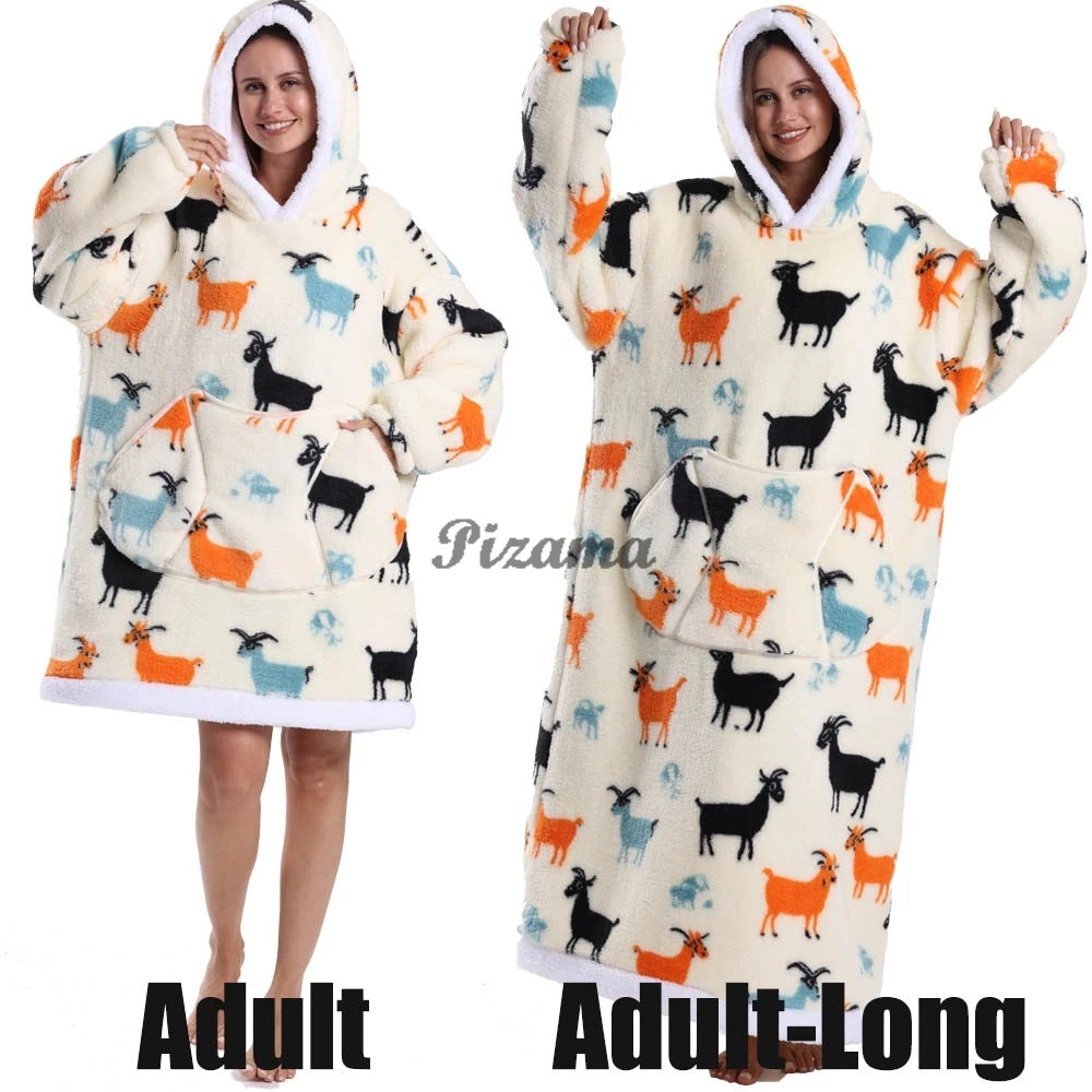 Winter Warm Flannel Thick Christmas Women's